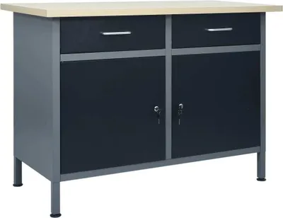 Produktbild von Werkbank Schwarz 120x60x85 cm Stahl