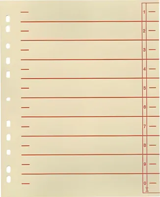 Immagine prodotto di 9531103100 Fogli divisori - A4 extra larghi, rossi, stampa organizzazione colorata, 100 pezzi