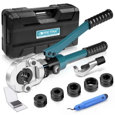 Produktbild von Hydraulische Presszange V-Kontur V12-V15 V18 V22 V28 Rohrpresszange Crimpzange Presswerkzeug Handpresszange Backeneinsätze Kupferrohr und Verbundrohr