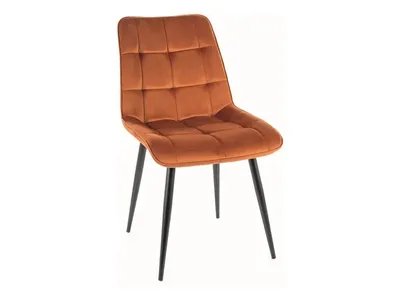 Produktbild von Samt Stuhl Zimt-braun 50cm breit Schwarz