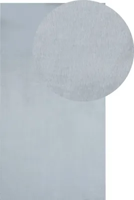 Obrázek produktu pro BELIANI Koberec z umělé zaječí kožešiny mátový šedý 80 x 150 cm umělá polyesterová kožešina měkký huňatý s vysokým vlasem
