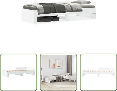 Immagine prodotto di The Living Store Struttura letto bianca 75x190 cm in legno