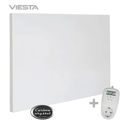 Obrázok produktu pre VIESTA® H300 infračervené vykurovanie – vykurovací panel 300 W, 50×60 cm, Carbon Crystal, bezrámový, stena/strop, IP20, vrátane termostatu TH10