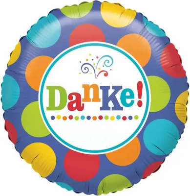 Produktbild von Anagram Standard Danke Folienballon S40 verpackt 43 cm