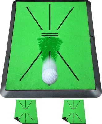 Obrázok produktu pre Golfová tréningová podložka s gumovou podložkou – pokročilé vodítka pre lepšie údery – prémiová golfová tréningová podložka