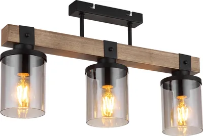 Produktbild von Globo Lighting Deckenleuchte Metall schwarz matt, 3x E27