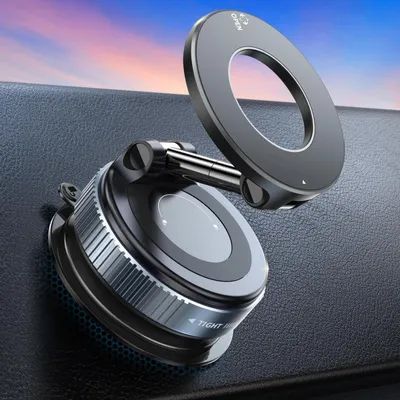 Obrázok produktu pre Držiak do auta na mobilný telefón s magnetickým uchytením, 720° otočný, 20 magnetov N56, s prísavkou, kompatibilný s iPhone, Samsung, Google