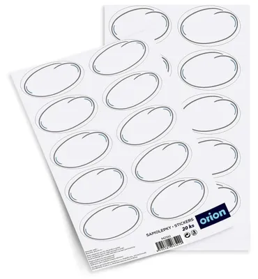 Imagen del producto de Etiquetas autoadhesivas para frascos de almacenamiento - 20 unidades - Plástico - Tamaño L - Blancas - Para cocina y despensa