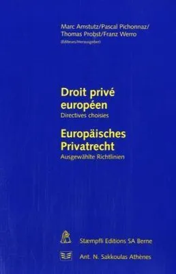 Produktbild von Europäisches Privatrecht.Stämpfli