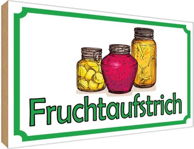 Obrázek produktu pro vianmo Drevený nápis 40x30 cm Fruchtaufstrich Verkauf