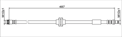 Produktbild von METZGER 4111792 Bremsschlauch Vorne Links Vorne Rechts für RENAULT Twingo III Schrägheck (BCM) für SMART FORTWO Coupe (453)