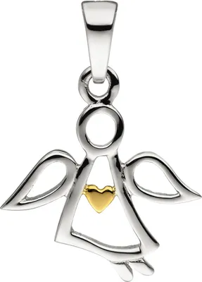 Produktbild von JOBO Anhänger Engel Schutzengel 925 Sterling Silber bicolor vergoldet Silberanhänger