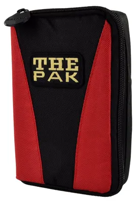 Produktbild von Karella Darttasche The PAK original, Platz für 3 Dartsets, handlich und geräumig, Perfekter Schutz, Dartcase, Tasche für Darts, schwarz-rot
