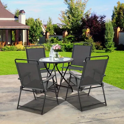 Immagine prodotto di Sedie pieghevoli da giardino - Sedie pieghevoli - Sedie da balcone - Arredamento da giardino - Leggere - Struttura in acciaio