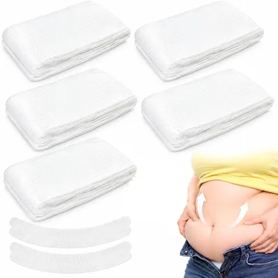 Imagen del producto de Almohadillas absorbentes de tela no tejida, 50 unidades, color blanco, para arrugas de la piel