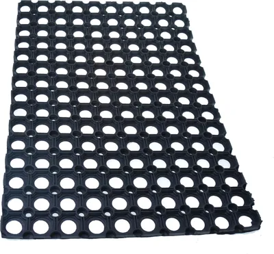 Produktbild von Aqbau® Ringgummimatte Gummimatte Wabenmatte Fußabtreter Fußmatte Bodenmatte 50 x 80cm