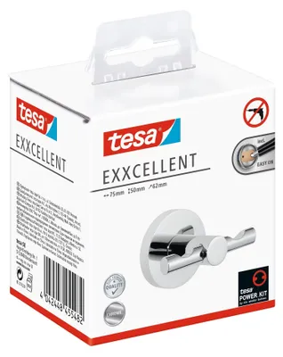 Produktbild von tesa Exxcellent Bademantelhaken inkl. Klebelösung