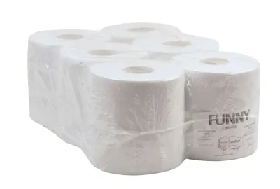Produktbild von Funny Handtuchrolle AG-088, Innenabwicklung 19 cm, 1-lagig, weiß, 6 Stück