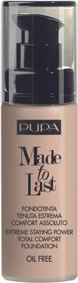 Zdjęcie produktu dla PUPA Milano Made to Last, Butelka, Płynny, Skóra uniwersalna, Matujący, Ochrona, Wygładzający, Odcień fair skin, Porcelain