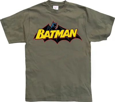 Produktbild von Batman Retro Logo T-Shirt - XX-Large - Olive