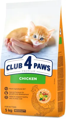 Produktbild von Club 4 Paws Kitten-Trockenfutter mit Huhn, 5 kg