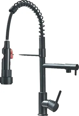 Produktbild von Küchenarmatur, Ausziehbare Sprühfunktion, Einhebel, Schwarz