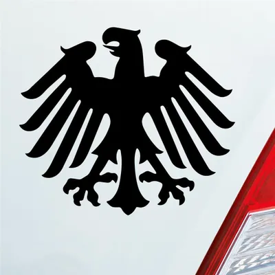 Produktbild von Auto Aufkleber Bundesadler Deutschland Heimat GER 11,5x10 cm Schwarz Matt Sticker Heckscheibenaufkleber