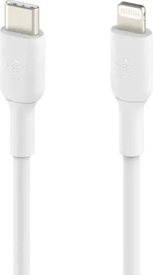 Obrázek produktu pro Belkin Lightning/USB-C kabel 1m PVC, mfi certifikovaný, bílý