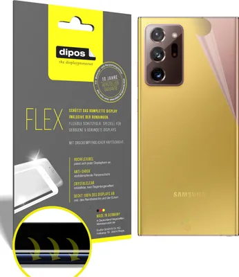 Obrázek produktu pro 3x ochranná fólie pro Samsung Galaxy Note 20 Ultra 5G zadní kryt, 100% pokrytí displeje, dipos Flex