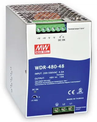 Produktbild von MEAN WELL Schaltnetzteil WDR-480-24, 24 V-/20 A