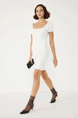 Produktbild von Kurzarmkleid, Ecru, L