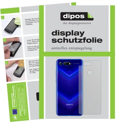Produktbild von 2x Schutzfolie für Honor V20 Rückseite matt Displayschutzfolie Display Schutz