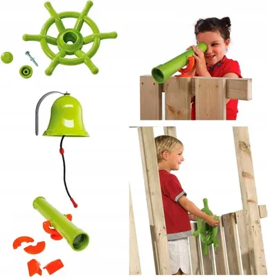 Immagine prodotto di Set di accessori 3 per torre giochi, campana, timone e telescopio