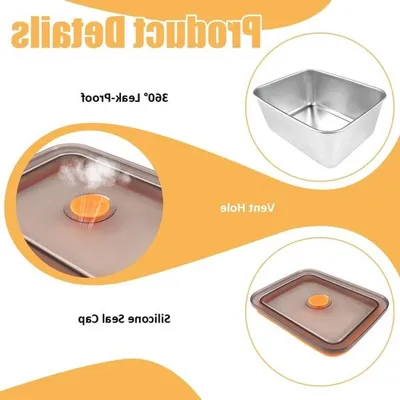 Set von 6 RVS Lebensmittelbehältern mit Deckel - 500ml stapelbar, auslaufsichere Aufbewahrung für Käse, Obst, Salat