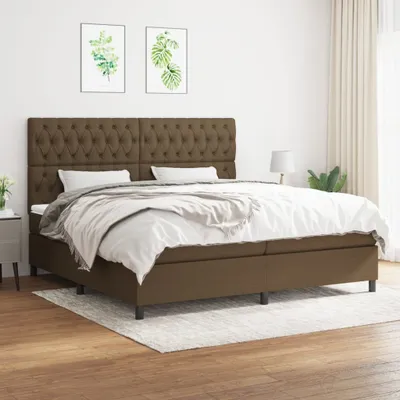 Produktbild von Maison Exclusive - Boxspringbett mit Matratze Dunkelbraun 200x200 cm Stoff