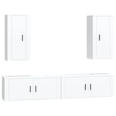 Immagine prodotto di vidaXL Set di mobili TV 4 pezzi in legno bianco