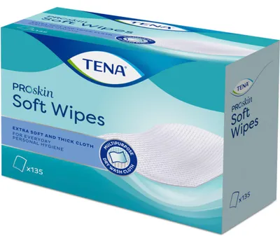 Immagine prodotto di Tena Soft Wipes - 1 confezione da 135 salviette