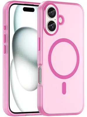 Produktbild von Mobigear Stoßfeste iPhone 16 MagSafe Hülle, flexibles TPU-Rückseite – Rosa