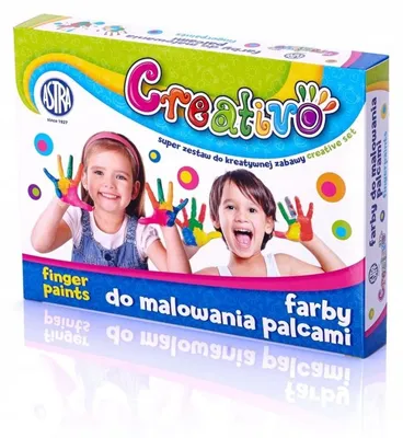 Produktbild von Kinder Fingerfarben Set 4 Farben x 50 ml Kreativmalerei