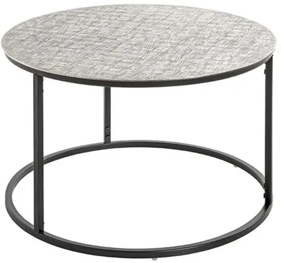 Produktbild von Runde Metalltisch in Schwarz und Silber Design