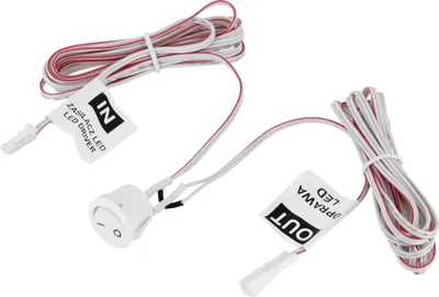 Produktbild von 12V MINI-AMP - 4m Kabel mit Einbau-Wippschalter 36W - weiß
