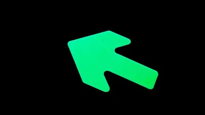 Produktbild von Pfeil  -  Glow in the dark  Glow - in - the - dark  13 x 19 cm Anti - Rutsch  - Glow - in - the - dark - Anti - Rutsch - Polyvinyl chloride (PVC) - 0,99 mm - Innenbereich - DMA676