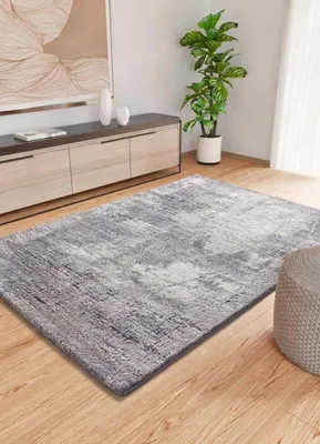 Produktbild von ATTICGO Hochflorteppich KIVET Abstrakt shaggy in Grau, 140x200 cm