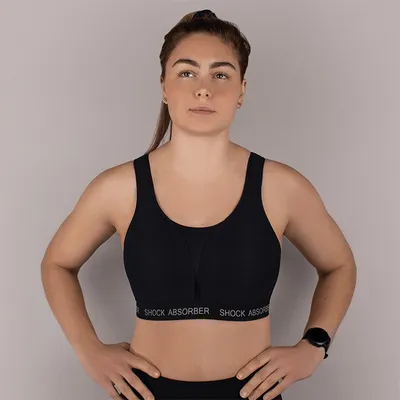 Obrázek produktu pro Champion Dámská sportovní podprsenka s integrovanou ochranou proti nárazům, model S06S7-Ultimate Run, s vycpávkami, černá, velikost 8
