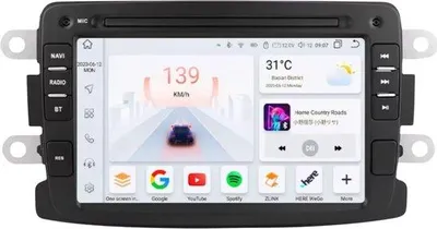 Produktbild von Autoradio mit Bluetooth und CarPlay – für Renault/Dacia Duster/Sandero/Captur/Xray/Logan 2/Symbol/Docker – kompatibel mit Apple und Android – Stereoanlage mit Navigationssystem