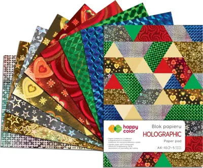 Zdjęcie produktu dla Happy Color Blok Rysunkowy A4 10 kartek holograficzny
