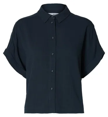 Produktbild von Bluse elegant Knopfleiste Hemdkragen Kurzarm | 38