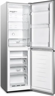 Immagine prodotto di Gorenje NRK418ECS4 combinazione frigorifero-congelatore con MultiFlow 360° e CrispZone, capacità: 256 litri, cerniera della porta intercambiabile, argento
