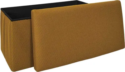 Immagine prodotto di HowHomely Pouf giallo pouf 76 x 38 x 38 cm sgabello
