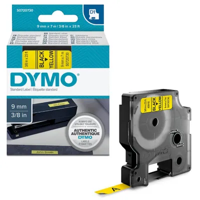 Obrázok produktu pre DYMO D1 Schriftband 9mmx7.0m schwarz->gelb